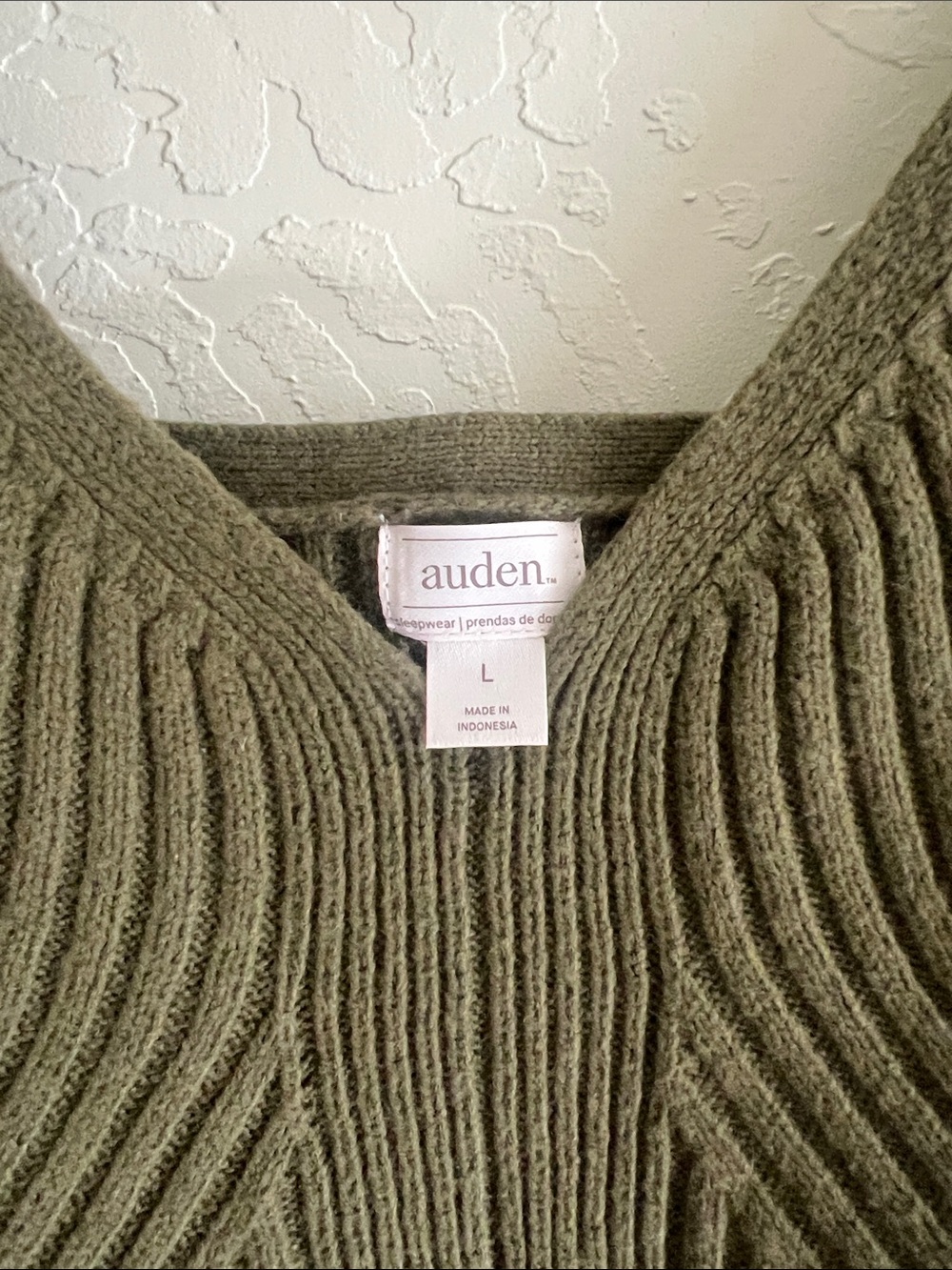 Auden Olive Ribbed V-Neck Knit Cami - Picture 2 of 4